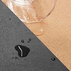 Tapis de souris carré en cuir PU imperméable antidérapant personnalisé OEM bleu marine pour le jeu, logo personnalisable, bureau, ordinateur portable - Product Image 5