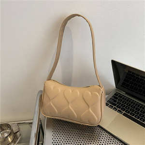 New trendy girls' casual shoulder <b>bag</b> with solid color zipper closure and fashionable <b>underarm</b> <b>bag</b> - Product Image 2