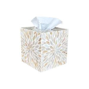 Meilleure boîte à mouchoirs en bois finition vadrouille Design exclusif forme carrée Mini boîte à serviettes pour voiture tissu en nacre - Product Image 1