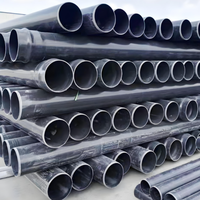 Tuyau en PVC gris U-PVC conforme à la norme ISO 3663, haute pression, pour l'alimentation en eau industrielle et le drainage, marque Qianxin, DN20-DN800mm, personnalisable