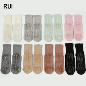 RUIQUWIN Custom <b>Women's</b> Crew <b>Compression</b> Yoga <b>Socks</b> Non-slip Professional Pilates <b>Socks</b> Cotton Moisture Wicking Spring Summer - Product Image 1