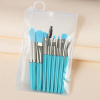 Saiyii haute qualité 8 pièces Mini ensemble de pinceaux de maquillage Logo personnalisé Kit de pinceaux cosmétiques pour débutants avec sac en polyuréthane