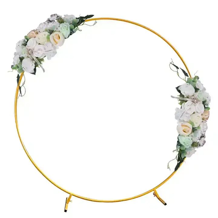 Preço por atacado Círculo redondo Wedding Arch Stand Balloon Arch Stand Metal Backdrop Photo Booth Background Decoração