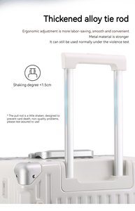 Vali kéo thời trang cao cấp chất lượng cao, tay cầm rộng, khóa TSA, dành cho nam, dung tích lớn, vali xách tay màu trắng - Product Image 3