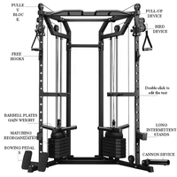 Appareil de fitness multifonctionnel commercial SP pour entraînement de force, avec système de câbles croisés et fonction Chest Fly Bird
