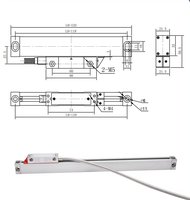 Capteur d'échelle linéaire en verre Ditron, résolution 1µm/5µm, taille standard, encodeur optique IP55, règle optique pour tour et fraiseuse