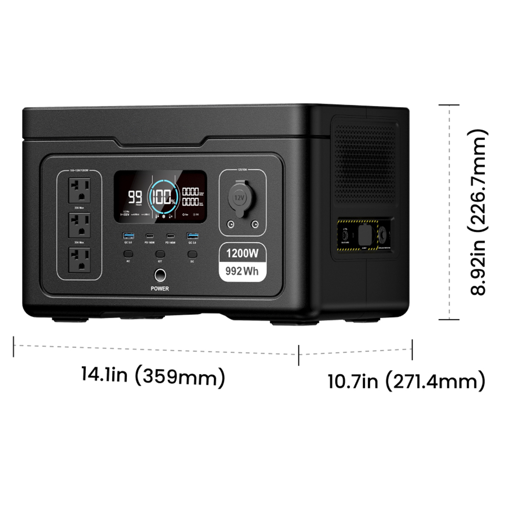 S012 1200W Fast Charging Tragbare Powerstation UPS LiFePO4 Solar Generator All in One Outdoor Portable Solar Power Station · image 5