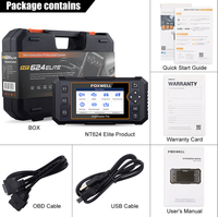 Lecteur de code automobile OBD2 EOBD NT624 Elite pour diagnostic complet du système, ABS, SRS, SAS, transmission, réinitialisation de l'huile, EPB