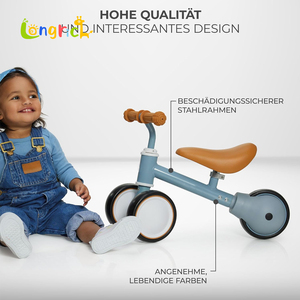 Vélo d'équilibre facile à 3 roues pour les tout-petits de 12 à 24 mois, premier cadeau d'anniversaire, jouet de vélo pour tout-petits - Product Image 5