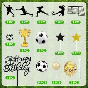 <span class=keywords><strong>Set</strong></span> di Decorazioni per Torta a Tema Calcio 28 Pezzi - Decorazioni per Feste di Compleanno per Bambini e Appassionati di Sport - Product Image 5