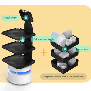 Robots de Service de livraison de nourriture intelligents Navigation automatique camion de nourriture <span class=keywords><strong>Restaurant</strong></span> et hôtel <span class=keywords><strong>Robot</strong></span> de Service de nourriture - Product Image 5