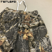 Pantalones Cortos Deportivos de Camuflaje para Caza, Impresión Digital Ecológica, 100% Algodón, Cintura Elástica, Protección UV, Resistentes al Viento, para Hombre