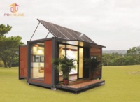 Glisser sur Pop up Extensible Conteneur Maisons Boutique Pré Ensemble Portable Solaire Petites Maisons Apple Pod pour Glamping Logement