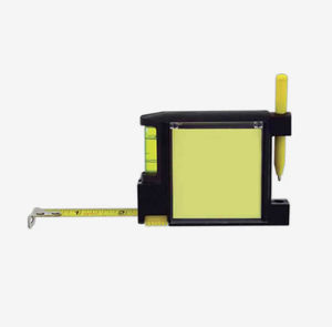 Kit d'outils de mesure promotionnel personnalisé : Mètre ruban de 3 m avec niveau, bloc-notes et stylo pour impression de logo, cadeau d'affaires, petit format - Product Image 4
