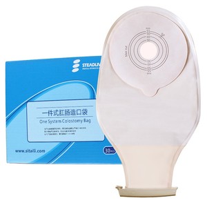 Steadlive bán buôn y tế hàng tiêu dùng tái sử dụng thoát nước đục colostomy túi 25 \ 55mm cắt kích thước chứa chất thải túi với Túi Clip - Product Image 1