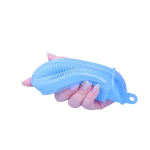 Silicone Exfoliating Towel Soft Gentle Skin Care Tool For Home Use White Green Blue Pink Gray - Product Image 5