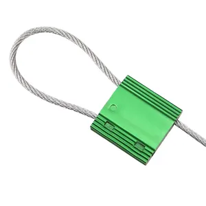 Sello de cable de aluminio con logotipo impreso personalizado, sello de cable de aleación de aluminio a prueba de manipulaciones, sello de cable de seguridad, sellos de cable de metal para contenedores, PM-CS3103