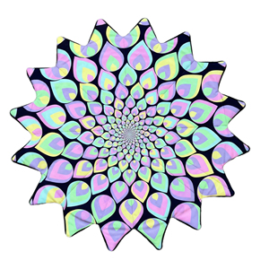Écharpe de danse mystérieuse à 16 pointes, motif géométrique réactif aux UV, style fête, pour la danse du ventre et la danse étoile. - Product Image 1