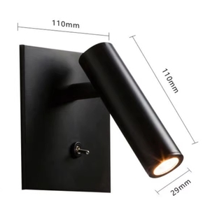 White color LED adjustable <b>wall</b> lamp 3 w for <b>bedside</b> reading - Product Image 4