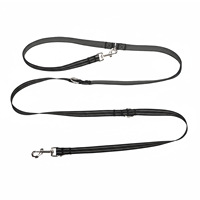 Laisse double professionnelle en nylon rembourré, simple, avec points réfléchissants, pour la course mains libres et l'entraînement, luxe et mode.