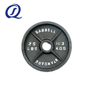 Pelat Beban Kompetisi Besi Cor Hitam Kustom 1.25kg 2.5kg 20kg 25kg Pelat Bumper Barbell dengan Logo ODM/OEM - Product Image 2