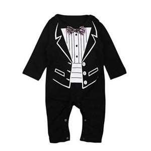 Capretti Del Bambino di modo Del Ragazzo Signore Vestiti Neonato Pagliaccetto Del Bambino Della Tuta Primavera Del Manicotto Lungo Arco Festa di <span class=keywords><strong>Compleanno</strong></span> Vestiti del Vestito di Vestito - Product Image 6