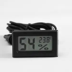 프로브가 있는 미니 습도계 온도계, 파충류 인큐베이터 브로더를 위한 화씨 디지털 LCD 모니터