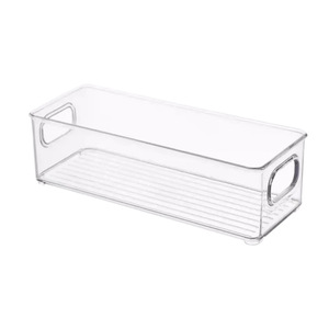 Acrylic Storage Box Rectangle 21x14x8cm Stackable Desk Organizer Four Layers Transparent Office Supply Holder - Product Image 5