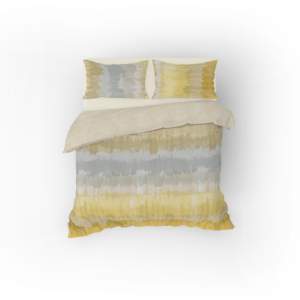 LISBONA Ensemble de housse de couette 100% coton Taille allemande NE 30 30 76X56 Pigment Printed Bluberry & Ginger 135x200cm - Product Image 2