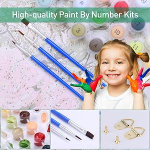Kit digital de pintura al óleo DIY de 40cm x 50cm para adultos y niños principiantes cuatro estaciones Árbol de la vida lienzo de pintura al óleo para niños - Product Image 6