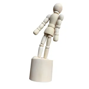 Precio barato juego tradicional Figura de madera marioneta de madera juguete de prensa juguete