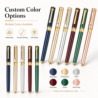 Stylo Roller Métallique 0,5 mm, Stylo Signature Exécutif, Cadeau d'Affaires, Stylo Gravé au Laser avec Logo, OEM