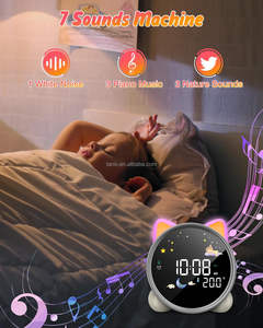 <span class=keywords><strong>นาฬิกา</strong></span>ปลุกน่ารัก ควบคุมด้วยเสียง ไฟกลางคืน ชาร์จผ่าน USB ลายการ์ตูน <span class=keywords><strong>นาฬิกา</strong></span>ดิจิตอล LED พร้อมเทอร์โมมิเตอร์ ไฟปลุก - Product Image 4