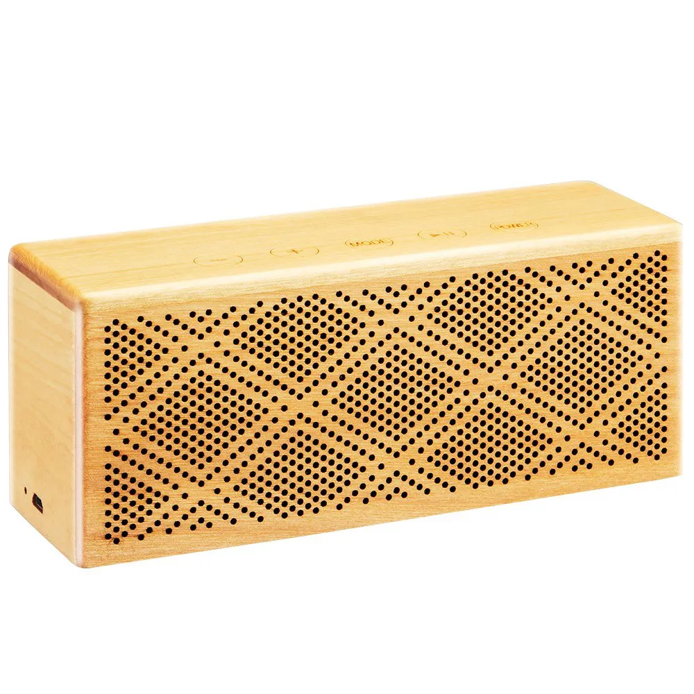 Vintage mp3 wood bamboo outdoor subwoofer mini portable wireless wood bamboo speaker