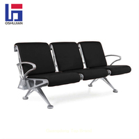 Chaise de banc de luxe d'aéroport, chaise de banc d'attente de coussin PU de siège de faisceau de salle d'attente d'hôpital