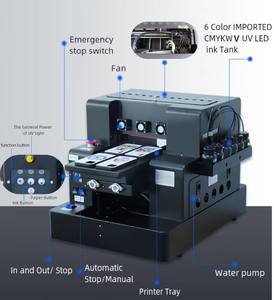 Ensemble d'imprimantes à jet d'encre UV automatiques L805 avec tête d'impression pour impression à plat A4 <span class=keywords><strong>sur</strong></span> coques de téléphone, cylindres, bois, verre - Product Image 3
