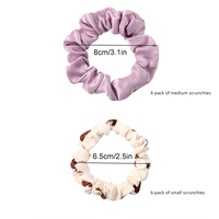 Scrunchies personnalisés pour femmes et filles, accessoires pour cheveux, élastiques à cheveux, design plissé, tissu multicolore, velours, satin, ensemble de scrunchies