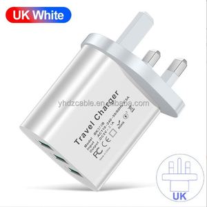 หัวชาร์จมือถือแบบติดผนัง 3 พอร์ต USB ชาร์จเร็ว สำหรับ Samsung Huawei - Product Image 3