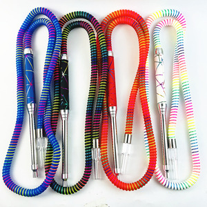 Vente en gros d'accessoires pour fumer tuyau de narguilé en alliage d'aluminium tuyau éponge en plastique pour narguilé - Product Image 2