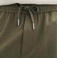 Pantalon décontracté ample pour homme en coton et polyester, taille élastique, tricoté épais, style urbain