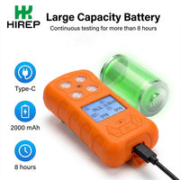 HIREP 4 1 Analyseur de gaz CO O2 H2S CH4 LEL, détecteur multi-gaz de type diffusion, batterie rechargeable 2000 mAh, son, lumière, vibration