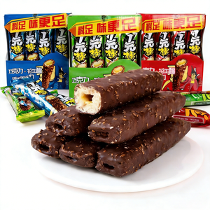 Wholesale Wafer Chocolate Bar <strong>Biscuits</strong> Chocolate Crispy <strong>Rice</strong> Coated Peanut Butter Filled Wafer Stick Cocoa Butter Energy Stick - Product Image 1