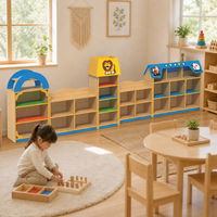 Étagère modulaire robuste de qualité commerciale pour enfants avec rangements compartimentés pour projets en maternelle, préscolaire et garderie