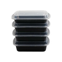 Contenants alimentaires jetables en plastique PP pour pizzas et aliments pour animaux de compagnie – Boîtes de préparation de repas de qualité alimentaire pour plats à emporter – Emballage pour restaurants