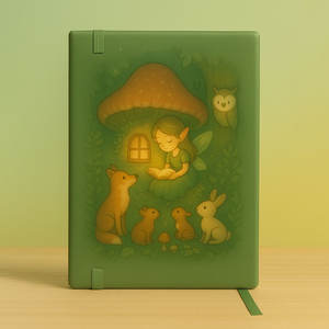 Cuaderno con Cubierta de Cuero Estilo Elfo del Bosque para Niñas: Diario con Estética Mágica de la Tierra Encantada - Product Image 2