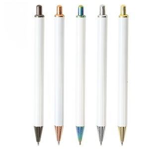 Hot Sale Custom Logo <b>Multi</b> <b>Color</b> Gradient Press Metal Ballpoint Gel <b>Pen</b> Smooth Writing White Neutral Ink <b>Pen</b> for Office Student - Product Image 1
