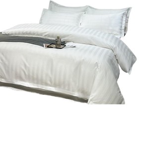 Set di biancheria da letto Hotel di alta qualità copripiumino a righe da 3cm <span class=keywords><strong>e</strong></span> lenzuolo con due federa - Product Image 6