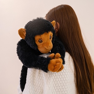 Lindo Peluche Realista de Chimpancé Negro para Niños, Regalo de Cumpleaños, Muñeco - Product Image 6