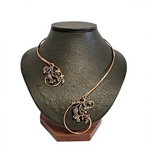 Handmade Copper <b>Necklace</b> with Decorative Elements Creating a Beautiful and Timeless Jewelry <b>Statement</b> - Product Image 1