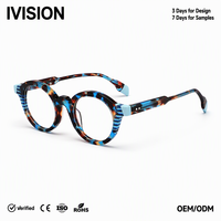 Nouvelle conception, montures de lunettes rondes rétro uniques en acétate, montures de lunettes optiques, lunettes de mode pour femmes, lunettes de luxe